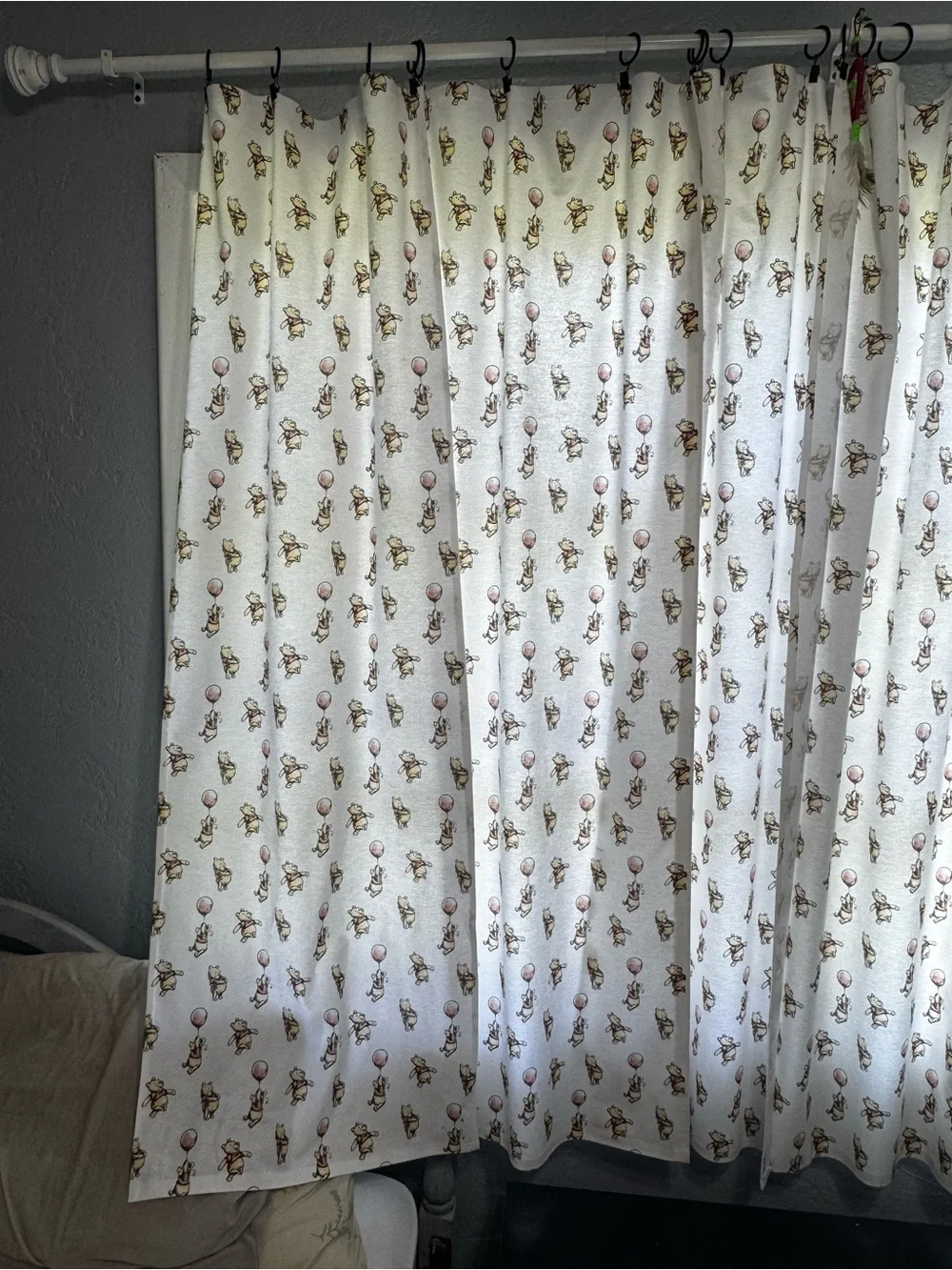 Handmade Winnie the Pooh curtains